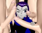 1girl 3d 4boys blender cloak clothed clothed_female clothed_female_nude_male dc_comics leotard nude nude_male raven_(dc) tagme teen_titans xnalara