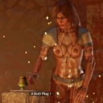 1girl 3d buttplug female_focus female_only lara_croft nipple_piercing nude_female sex_toy shadow_of_the_tomb_raider six_pack tomb_raider_reboot topless_female