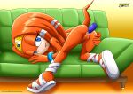  1girl 1girl 1girl anal anthro ass bbmbbf echidna female_only furry innie_pussy mobius_unleashed nude palcomix pussy sega sex_toy solo_female sonic_adventure sonic_the_hedgehog_(series) tikal_the_echidna 