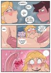  1boy 2_girls blonde_hair blue_eyes breasts brown_hair canon_couple comic dezz eclipsa_butterfly marco_diaz nude nude_female nude_male penis penis_in_pussy pussy sex star_butterfly star_vs_the_forces_of_evil 