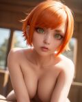  1girl 1girl 1girl aged_up ai_generated ben_10 big_breasts breasts cartoon_network cleavage curvaceous green_eyes gwen_tennyson looking_at_viewer nude onlyfakes.ai orange_hair pooplool short_hair tagme 