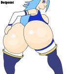 aqua_(konosuba) ass big_ass blue_eyes blue_hair bubble_ass bubble_butt dat_ass dotpoint huge_ass kono_subarashii_sekai_ni_shukufuku_wo! light_blue_hair oil perfect_ass sexy stockings