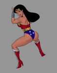 1girl big_breasts black_hair blue_eyes breasts comic_book_character demigod diana_prince female_focus high_res justice_league_unlimited mature mature_female patreon patreon_paid patreon_reward short_hair solo_female sunsetriders7 superheroine tagme wonder_woman