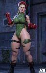  1girl 3d 3d_(artwork) big_breasts blonde_hair blue_eyes boots cammy_white capcom hagiwara_studio street_fighter street_fighter_6 tagme thick_thighs tight_clothing tight_fit 