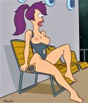  ass breasts erect_nipples futurama sitting swimsuit thighs turanga_leela 