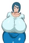  blue_eyes blue_hair gigantic_ass gigantic_breasts hair_ornament hourglass_figure lana&#039;s_mother momiji_(artist) pokemon 