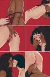  2_girls 2girls ass bra breasts female/female fingering fingers_in_mouth harry_potter hermione_granger kissing oral pansy_parkinson panties pussy pussylicking removing_bra removing_panties undressing upthehill yuri 