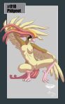  breasts crouching feather female mingchee nipples notorious84 nude pidgeot pinup pokemon pokemorph pose pussy solo spread_legs spreading the_pokedex_project 
