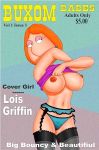  big_breasts erect_nipples family_guy garter_belt lois_griffin magazine_cover panties stockings top_lift 