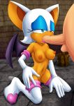  bbmbbf big_penis black_wings blue_eyes boots breasts fellatio female_anthro gloves half-closed_eyes human_male_on_female_anthro human_on_anthro interspecies larger_male mobius_unleashed nude on_knees oral palcomix rouge_the_bat sega size_difference smaller_female sonic_(series) sonic_the_hedgehog_(series) tanned white_fur wings 
