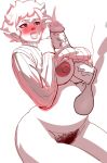  big_areola big_nipples big_penis blush breasts_out chubby chubby_female clenched_teeth close-up cum cum_explosion cum_on_face edit embarrassed excessive_cum faceless_male fangs female_focus genderswap heavy_blush hips homestuck horns idlecum kankri_vantas paizuri pubic_hair puffy_areola ragetheripper sharp_teeth solo_focus third-party_edit veiny_penis 