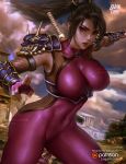  1girl 1girl abs big_breasts big_breasts breasts cleavage female_only logan_cure looking_at_viewer soul_calibur taki tight_clothing 
