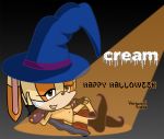 blargsnarf cream_the_rabbit halloween happy_halloween sega solo sonic sonic_*(series) sonic_the_hedgehog_(series) text witch_hat
