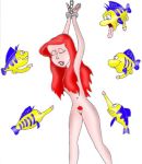  disney fish flounder human princess_ariel tagme the_little_mermaid white_background 