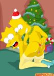  anal bart_simpson brother_and_sister candy_cane christmas incest lisa_simpson the_simpsons topless yellow_skin 