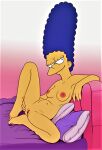  breasts erect_nipples marge_simpson nude shaved_pussy spread_legs the_simpsons thighs 
