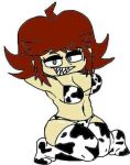  big_ass big_breasts big_thighs bikini brown_hair cow_girl cow_girl_outfit friday_night_funkin girlfriend_(friday_night_funkin) naughty_face socks tails_gets_trolled_(series) troll_girlfriend_(fnf) white_background 