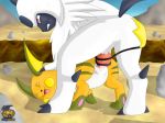  absol angry_sex cum cum_inside from_behind hindpaw open_mouth paws penetration penis pokemon pokã©mon raichu sex tail_wrap 