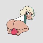1girl aged_up apopop ass ass_focus big_ass big_dildo blonde_hair bubble_ass bubble_butt clothed clothes dildo dildo_in_pussy dildo_sitting disney disney_channel disney_xd empty_eyes female female_masturbation female_only femsub freckles green_eyes jackie_lynn_thomas looking_back loop masturbation multicolored_hair nude nude_female pawg pink_dildo sex_toy short_hair simple_background solo_female solo_focus star_vs_the_forces_of_evil tagme tomboy video webm