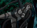  animated_gif bottomless breast_squeeze brown_hair censored exhibitionism fellatio female nopan oppai oral outdoors restrained sex skirt_lift spitroast suspension tentacles thighhighs 