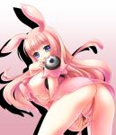  +_+ 1girl animal_ears ass blue_eyes breasts bunny_ears female goo_girl huge_breasts long_hair melona monster_girl nipples pink_hair queen's_blade revealing_clothes sexually_suggestive slime solo takatsukasa_yue 