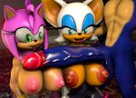  1boy 2girls 3d amy_rose anthro balls bat big_breasts big_eyes big_penis blue_eyes breasts chek clothing erect_nipples erection furry gloves green_eyes half-closed_eyes hedgehog high_res huge_cock male mammal nipples open_mouth penis rouge_the_bat sega sitting sonic_the_hedgehog sonic_the_hedgehog_(series) source_filmmaker tongue tongue_out topless 