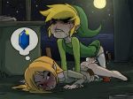  blonde_hair cum elf green_clothes link mila_(the_wind_waker) night nintendo pointed_ears prostitution sex sparrow sparrow_(artist) the_legend_of_zelda the_wind_waker toon_link young 