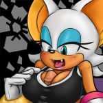 anthro bat big_breasts blue_eyes blush breasts cleavage clothed_sex clothing erection fangs female hair male open_mouth paizuri penis precum rouge_the_bat saltcore sega sex shirt sonic_(series) sr teeth tongue tongue_out white_hair 