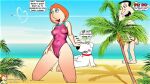 breasts brian_griffin cameltoe erect_nipples_under_clothes family_guy glenn_quagmire kneel lois_griffin normal9648 swimsuit thighs 