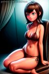  1girl bikini black_hair breasts cute dinixdream hotel_transylvania humanoid mavis_dracula nipples pale_skin string_bikini vampire 