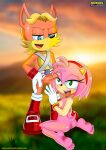  amy_rose antoine_d&#039;coolette bbmbbf mobius_unleashed palcomix sega sonic_the_hedgehog_(series) 
