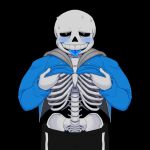 1:1 1:1_aspect_ratio 1boy 2020 2d 2d_(artwork) abosinsin alternate_version_available animated_skeleton bad_id bad_twitter_id bald black_background blue_hoodie blue_jacket blue_tongue blush dark_background digital_media_(artwork) flashing heart-shaped_pupils heart_eyes hooded_jacket hoodie hoodie_lift humanoid inactive_account jacket lifting_shirt male male_only monster monster_boy sans sans_(undertale) shirt_lift shirt_up skeleton solo_male sweat sweating tongue tongue_out undead undertale undertale_(series) video_game_character video_games
