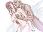 1boy 1girl breasts dark-skinned_male dark_skin kushina_uzumaki naruto naruto_(series) naruto_shippuden nipples raikage red_hair