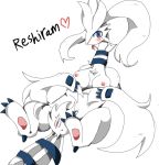  1_female 1_girl breasts female female_only looking_at_viewer pokemon pussy reshiram solo tongue tongue_out 