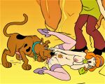  akabur beastiality breasts daphne_blake erect_nipples nude orgasm_face pussy_lips scooby scooby-doo shaggy_rogers shaved_pussy spread_legs stockings thighs 
