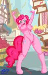  anthro belly breasts equine female friendship_is_magic horse midriff my_little_pony navel nipples open_mouth pinkie_pie_(mlp) pokemon pony pussy skidd tongue 