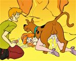  akabur beastiality bent_over cum daphne_blake erect_penis scooby scooby-doo shaggy_rogers stockings thighs vaginal 
