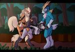  2011 arcanine canine cobalion creatures_(company) female game_freak male mightyena nintendo oral pokemon pokemon_(anime) pokemon_(creature) pokemon_(game) pokemon_(species) sciggles sex spitroast threesome 