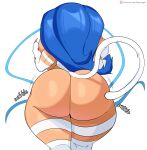  1girl ass ass_focus ass_shake big_ass blue_hair bubble_ass bubble_butt capcom cat_tail darkstalkers english_text felicia felicia_(darkstalkers) female_focus female_only high_res jinu large_ass long_hair mature mature_female rear_view sexy sexy_ass sexy_body simple_background smelly_ass solo_female solo_focus tagme text thick_thighs video_game_character video_game_franchise voluptuous white_background wide_hips wobble 