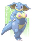  breasts cute female looking_at_viewer nidoqueen nipples pokemon pussy red_eyes solo 