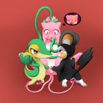  darkmirage emolga female lesbian nintendo pokemon pokã©mon pussy snake snivy spreading tail_orbs video_games 