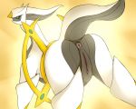  1_female 1_girl anus arceus ben300 butt female labia looking_at_viewer looking_back nintendo pokemon presenting presenting_hindquarters pussy rear_view solo video_games 