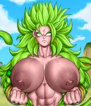  1girl 2022 abs absurd_res alternate_body_type alternate_breast_size angry_face areola big_areola big_breasts big_nipples breast_expansion breasts breasts_bigger_than_head completely_nude curvy curvy_body curvy_female detnox dragon_ball dragon_ball_gt dragon_ball_super earrings edit edited erect_nipples exposed_breasts eyelashes female_focus female_only female_saiyan fur gigantic_breasts green_fur green_hair high_res high_resolution huge_areolae huge_nipples hyper_breasts jewelry kale kale_(berserker) larger_female light-skinned_female light_skin long_hair looking_at_viewer muscle muscular muscular_arms muscular_female nipples no_sex nude nude_female png pose posing puffy_nipples saiyan saiyan_tail screenshot_edit solo_focus spiky_hair super_saiyan_4 tail upper_body voluptuous white_eyes white_skin wide_hips yellow_earrings 