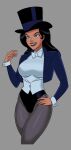  1girl big_breasts black_hair breasts female_focus high_res justice_league_unlimited long_hair mature mature_female patreon patreon_paid patreon_reward solo_female something_unlimited sunsetriders7 zatanna zatanna_zatara 