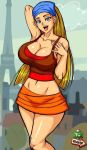 7th-heaven bandanna blonde_hair blue_eyes breasts cartoon_network hourglass_figure huge_breasts kerchief lindsay_(tdi) long_blonde_hair long_hair looking_at_viewer striped_hair thick_ass thick_legs thick_thighs total_drama_island two_tone_hair wasp_waist