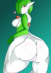  anus big_breasts big_butt chest_jewel creatures_(company) game_freak gardevoir gen_3_pokemon green_hair hair_over_one_eye heart nintendo pokemon pokemon_(anime) pokemon_(creature) pokemon_(game) pokemon_(species) pussy red_eyes simight 