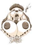  1girl absurd_res anthro areola big_breasts bodily_fluids breasts canid canine clothing cum cum_in_mouth cum_inside cum_on_face digital_media_(artwork) fellatio fur furry genital_fluids hair hat headgear headwear high_res looking_at_viewer male male/female mammal munsu89 nipples open_mouth oral paizuri penile penis sex tongue 