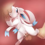  blue_eyes blush cum cum_in_mouth cum_in_pussy cum_inside darkmirage digitigrade eeveelution fellatio female feral group hetero human interspecies leg_grab lifting male nintendo oral oral_sex pawpads penetration penis pokemon pokephilia pussy sex size_difference sylveon threesome vaginal vaginal_penetration video_games 