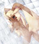  blush bodel breasts female looking_at_viewer looking_over_shoulder lopunny nipples nude pok&atilde;&copy;mon pokemon pussy shower sideboob solo wet 