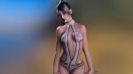  breasts modelart001 solo_female transparent_clothing 